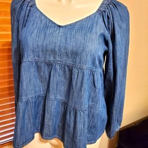 Blue jean blouse 👚